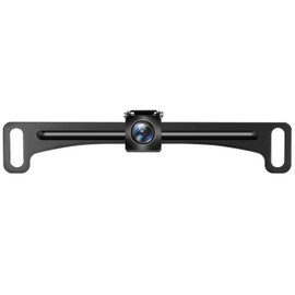 Backup Camera Rear View Reverse Camera HD License Plate Backup Camera with Wide View Angle, Night Vision Waterproof, Front & Back up Camera, Guide Line On/Off, Full Metal Housing