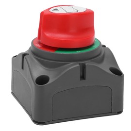 Vbestlife Interruptor de Batería, Interruptor de Batería de Alta Corriente 12‑48V Interruptor de Desconexión Principal de Batería Aislador para Yate Marino