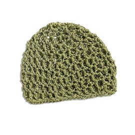 Women’s Stylish Mesh Hair Net Crochet Cap – Hand-Crocheted Silk Accessory, Turban Night Cover, Beanie for Elegant Hair Protection Mint