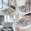Lurowo Non-Slip Shower Mat, 70 x 70 cm, PVC Loofah