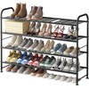 LINZINAR Shoe Rack Long 4 Tier Shoe Storage Organizer Metal