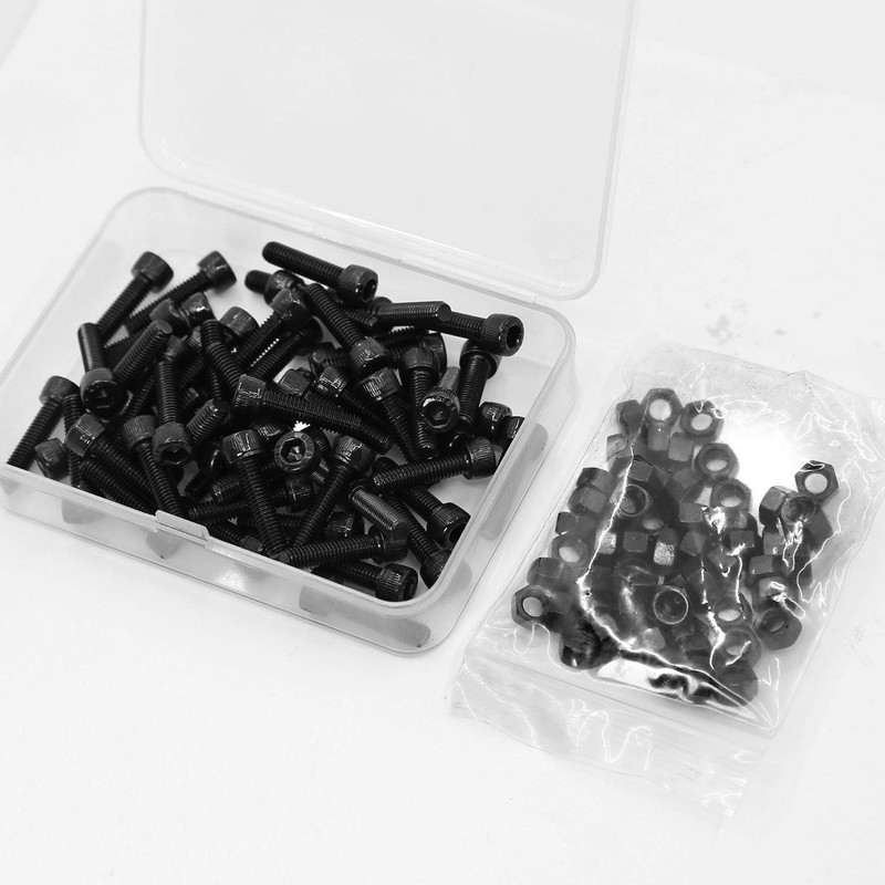 (50 Sets) M5 x 10mm Bolts and Nuts Set Socket
