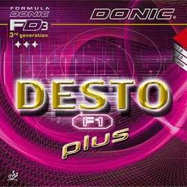 Donic Desto F1 Plus Table Tennis Rubber (Red, 2.0mm)