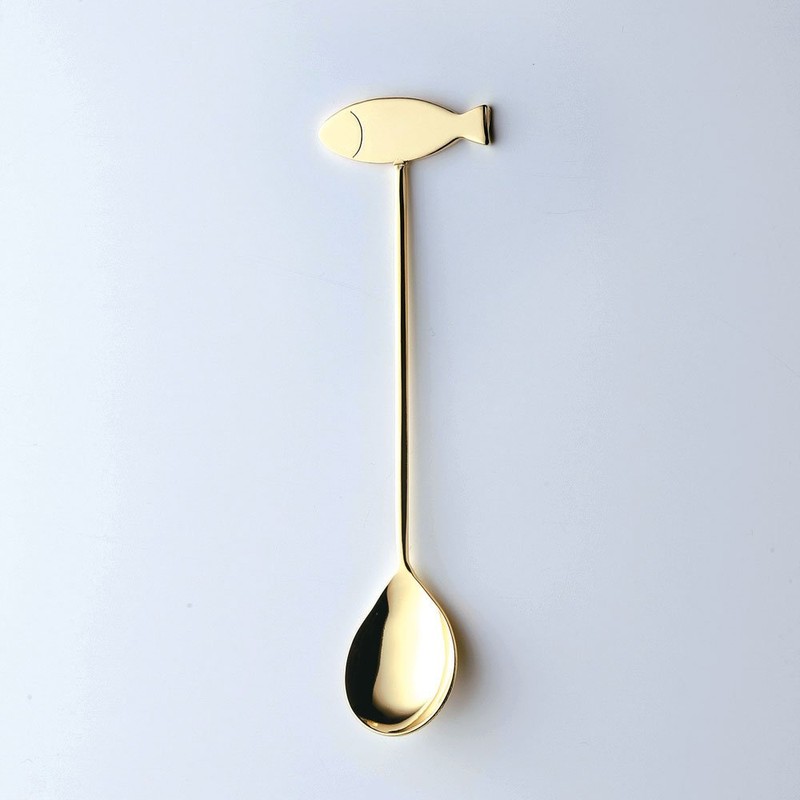 High Mulberry Metal Cat Spoon Gold 3pc 405060
