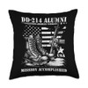 DD 214 Alumni USA Military Veteran American Flag DD-214 Throw