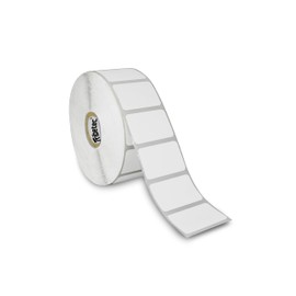 Etiqueta Termica Directa Ribetec de 38x25 mm ideal para etiquetado de productos, Codigo de barras, rollo C/ 1000 etiquetas autoadhesivas para impresoras Ribetec, Zebra, TSC, Honeywell,etc