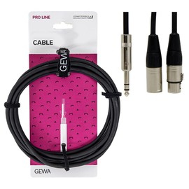 Alpha Audio 190735 3 m 6.3 mm Stereo Jack Plug XLR (m) to XLR (f) Pro Line Insert Cable