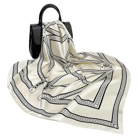 FAIRYGATE Silk Scarf Women's Silk Feel Scarf Headscarves Neckerchief Women Elegant Business Silk Scarf Handkerchief Neck Wrist Packaging, 28011