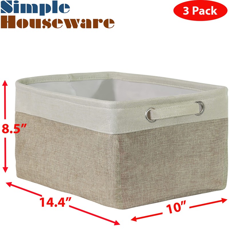 Simple Houseware Large Decorative Fabric Storage Bin Basket for Nursery,