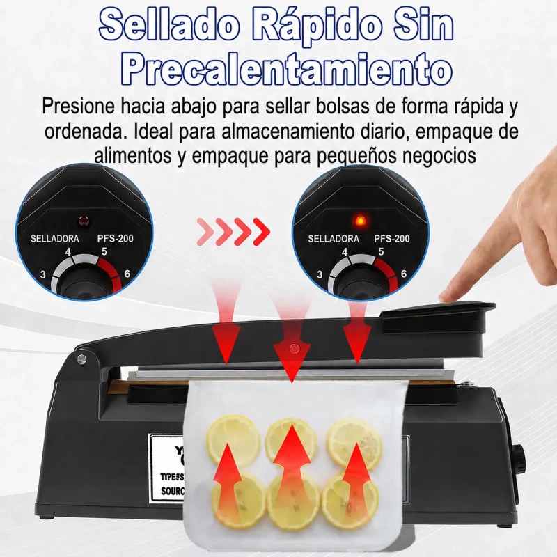 Máquina De Selladora Térmico De Bolsas De Plástico De 20