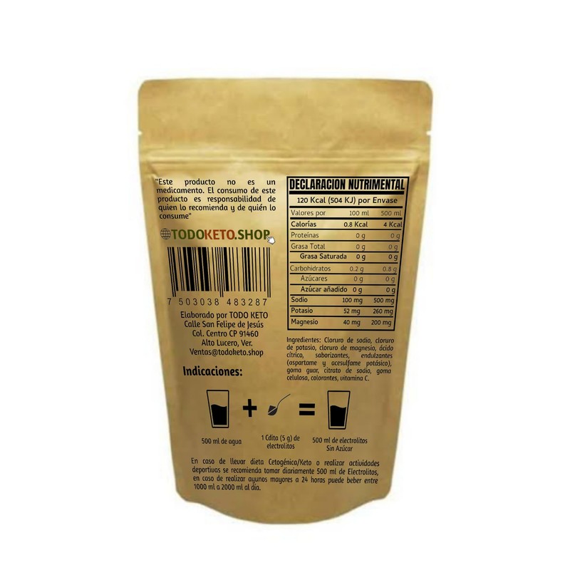 Electrolitos Keto en Polvo sin Azúcar (Tamarindo)