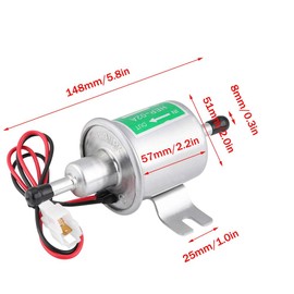 EBTOOLS Electric Fuel Pump 12 V Universal Petrol Electric Fuel Pump Gas and Diesel Generators HEP-02A