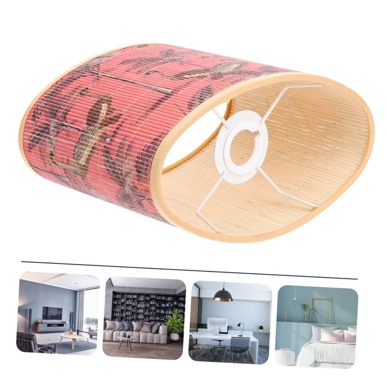 CAXUSD Wicker Light Shade Rattan Lampshade Table Lamp Cover Replacement