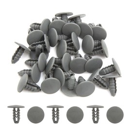 uxcell 30Pcs Gray Universal Car Plastic Rivets Fender Bumper Fastener Clips 8mm