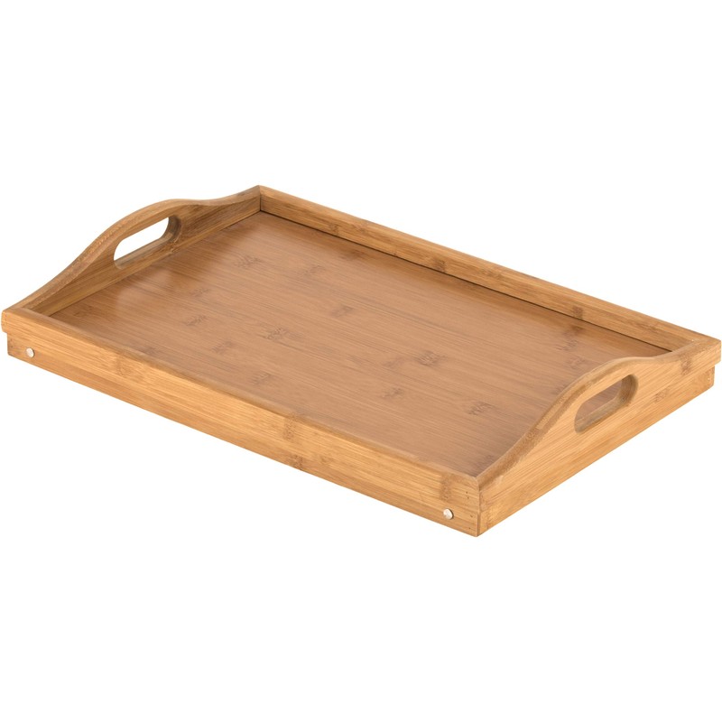 Home-It Bed Table Tray with Folding Legs - Bamboo Breakfast