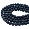 GraceAngie 200PCS 8MM Natural Lava Beads Black Volcanic Stone Rock
