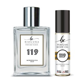 BIOCURA BC Perfume 119 Spray + Body Oil Set Impression of Metropolitan Oud Travel Size Blend Sample For Women & Men / 10ml+50ml