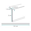 Exhivit Porta Precio Flexible De 5x121 Cms Transparente C/6pz