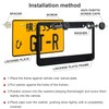 2 Pieces Porta Placas para Auto Acero Inoxidable Marco Universal
