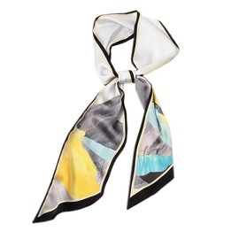 GIMIRO Satin Silk Scarf 148 x 13.5 cm, Tie, Double Layer Band for Blazer, Coat, Dress