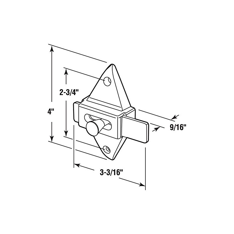 Prime-Line 656-7455 Slide Latch, with Fasteners, Stainless Steel (Single Pack)