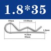 Aoktorkit 100Pcs R Clips Split Pins 1.8 x 35mm Stainless