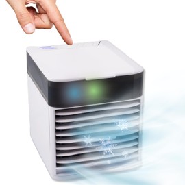 Silvergear® Mobile Klimaanlage | Luftkühler mit 3 Geschwindigkeiten + Timer | Ventilator mit Wasserkühlung | Sparen Sie Energie und Kühlen Sie Ihr Zuhause | Mini Klimaanlage ohne Abluftschlauch