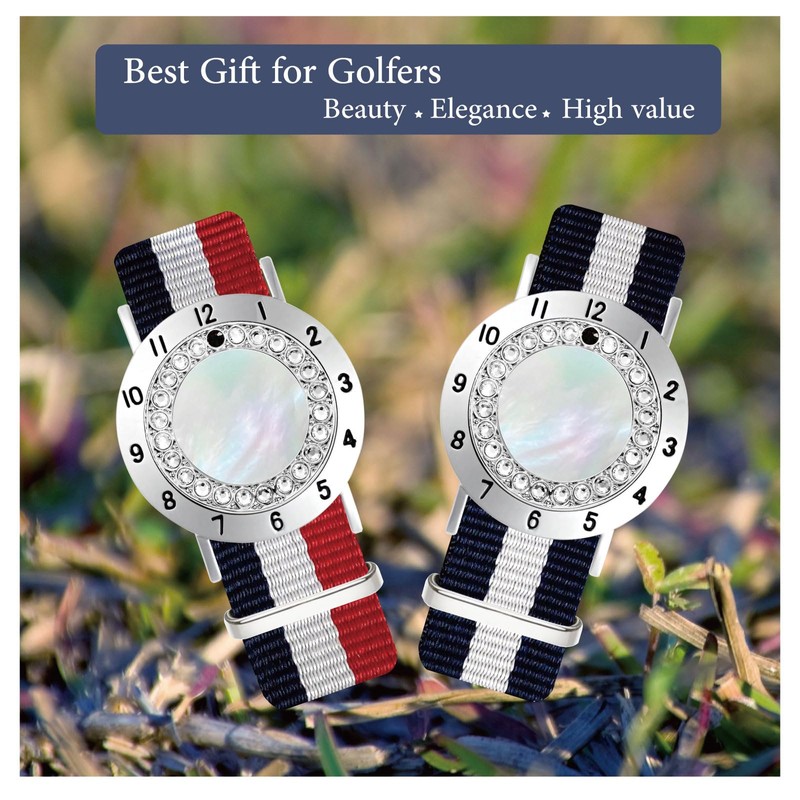 E TRUEE Golf Ball Marker with Golf Stroke Counter Bracelet,