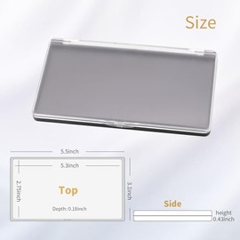 Paleta magnética de maquillaje con parte superior transparente esmerilada, paquete de 5 paletas de sombras de ojos vacías, caja de almacenamiento de viaje para bricolaje, cosméticos,