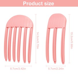 2 Stück Volumen Clips Haare für Fluffige Pony, Volumen Clips Haare, Volumenclip für den Haaransatz, Volumen Haarklammer, Volumenclip für den Haaransatz, Haarklammer, Kein Abdruck (Rosa)