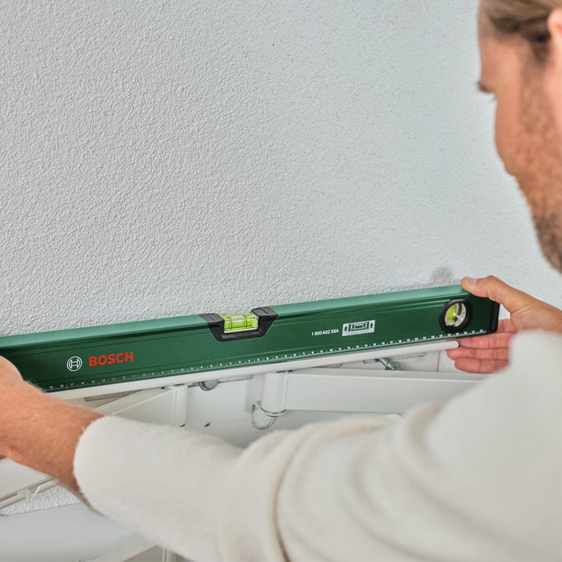 Bosch Wasserwaage 60cm (mit 2 Markierungsschiebern; Horizontale und vertikale fluoreszierende