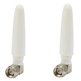 Fohevers WiFi Antenna 4G/5G WiFi Antenna SMA Male Adapter 90° Angle Connector 2DBi Omni-Directional WiFi Signal Antenna for Wireless Router 2 Pack