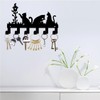 CREATCABIN Black Cats Key Holder for Wall Key Hanger Metal