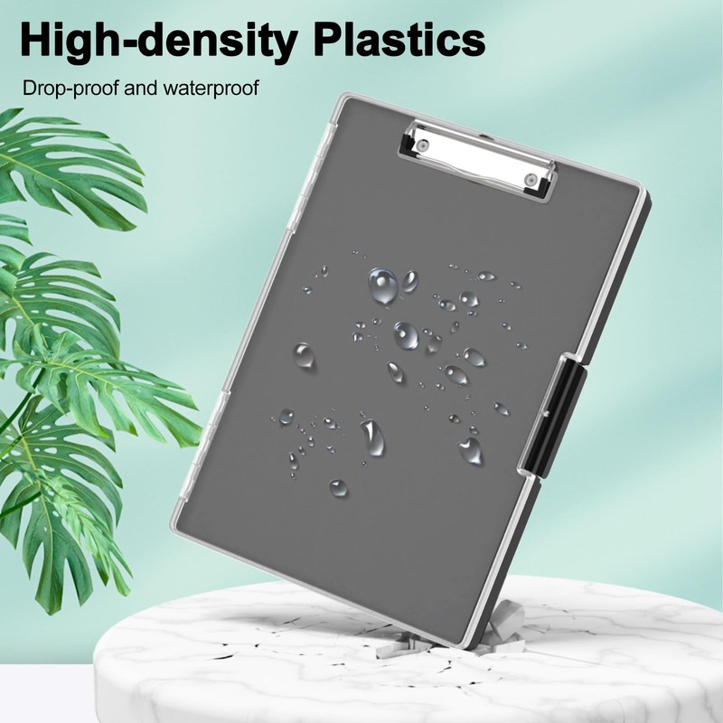 Piasoenc Clipboard with Storage, 8.5 x 11 Clip Boards with