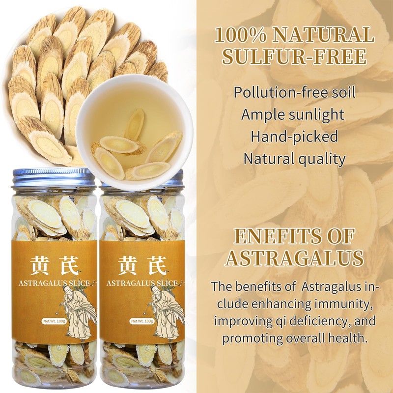 Wanhua Hall Astragalus Root Slices Tea Huang Qi 黄芪 Premium