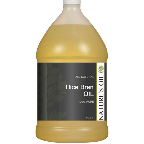 Rice Bran Oil Gallon by Nature’s Oil - 100% Pure and Cold Pressed Professional Massage Oil Or Carrier Oil for Diffusers. Great Skin Moisturizer.