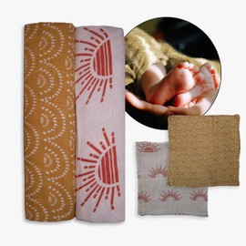 NICU Preemie Swaddle Baby Blanket - Made Extra Small for Preemies and Newborn Babies in The NICU, Gender Neutral Baby Items, Cotton & Bamboo Muslin Material, Nurse Owned Small Business