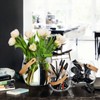 HOLMEGAARD DESIGN WITH LIGHT Pot with leather handle clear H16cm