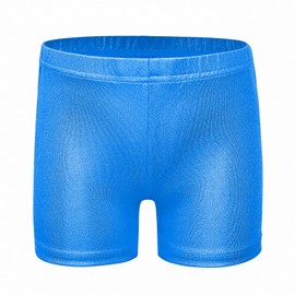 XFGIRLS Tight Shorts, Gymnastics Costumes, Ballet Costumes, Dance Costumes, Matching Plain Tight Shorts, Suitable for Girls Aged 3-14 Years, 322 Blue