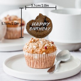 18pcs Glitter Poop Fly Toilet Dessert Cupcake Topper Pick for Funny You’re Old Theme Decor Supplies Men Women Happy Birthday Party Decoration