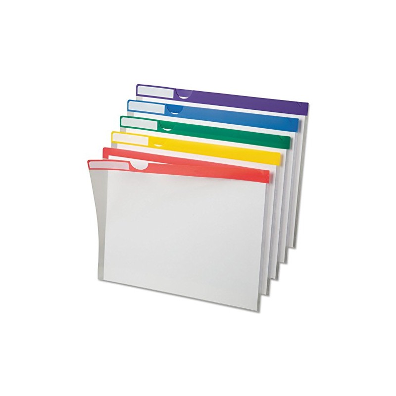 Pendaflex 50981 Clear Poly Index Folders, Letter, Assorted Colors, 10/Pack