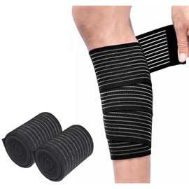 スポーツ サポート バンデージ 簡単脱着 スピードラップ 伸縮 ベルクロ フリー バンド 加圧 ラップ 保護 サポーター Streatch Speed Wrap (120cm, 2枚入り)