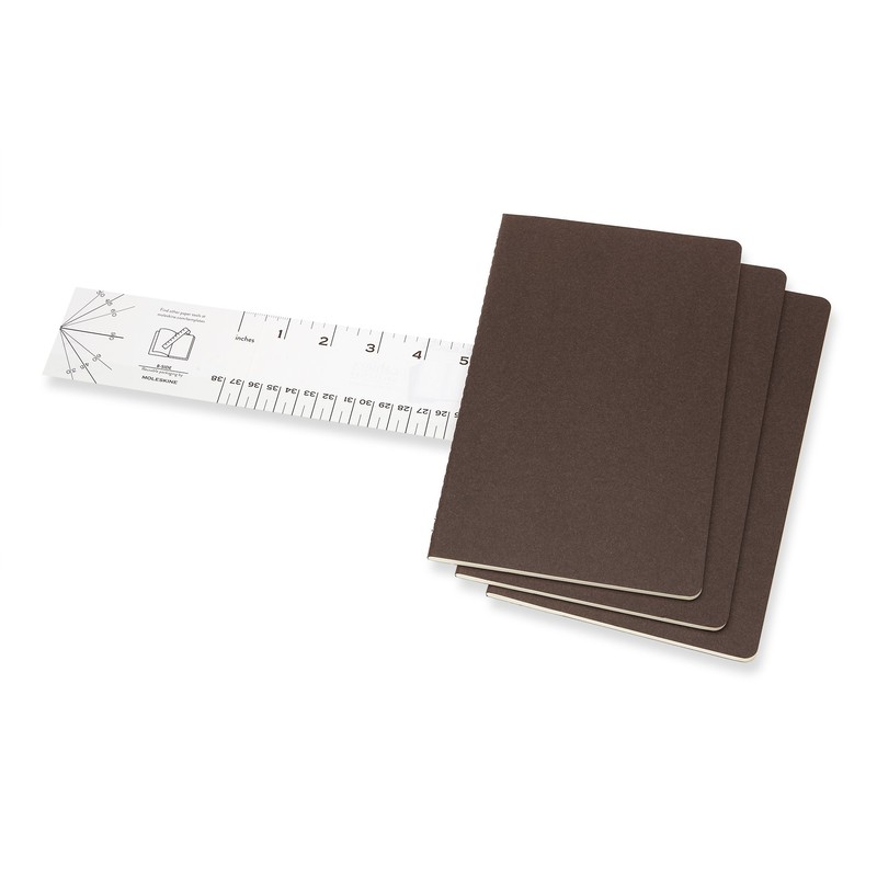 Moleskine CH018P2 Large Plain Cahier Journal - Coffee Brown (Pack