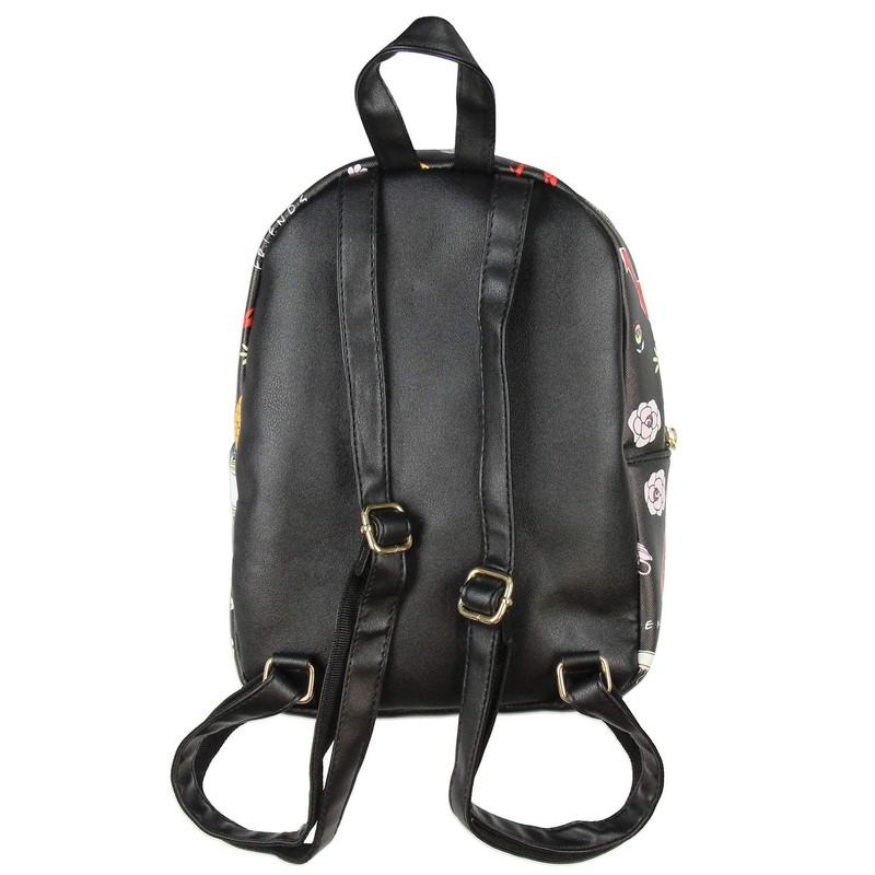 Bioworld Friends TV Show Allover Toss Print Faux Saffiano Leather