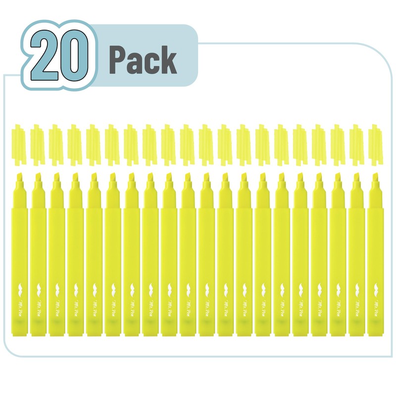 Mr. Pen- Aesthetic Highlighters, 20 Pack, Yellow Highlighters Yellow, Chisel