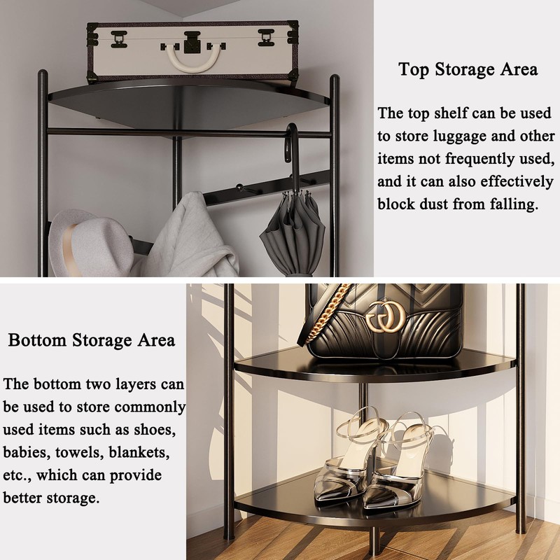 COPREE Bamboo Garment Coat Clothes Hanging Heavy Duty Rack with