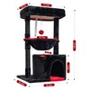 SYANDLVY Gothic Cat Tree with Coffin Bed for Indoor Cats,