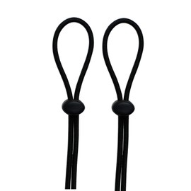 Swimming Goggles Bungee Strap Rope Buckle Tighter to Strengthen The Elastic Rope Buckle not Easy to Trip, (2-Pack) Solid Black