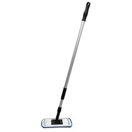 Premium Microfiber Mop Kit with 72" Telescopic Aluminum Handle - includes 10" Wet/Dry Microfiber Pad and 12" Dust Mop Pad with Fringe for Detailed Cleaning of Floors, Walls, and Small Spaces