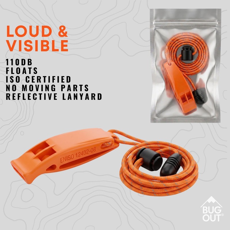 BUG OUT Survival Bivvy Bag with Emergency Whistle Kit, Waterproof,